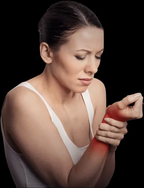 Woman with neuropathy pain